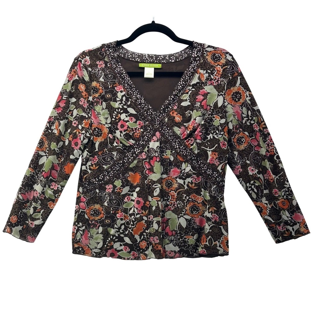 Sigrid Olsen Top Brown Large